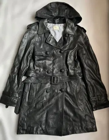 Boy.band of outsiders 가죽 트렌치코트