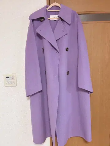 LE CIEL BLEU 퍼플 롱 코트 36