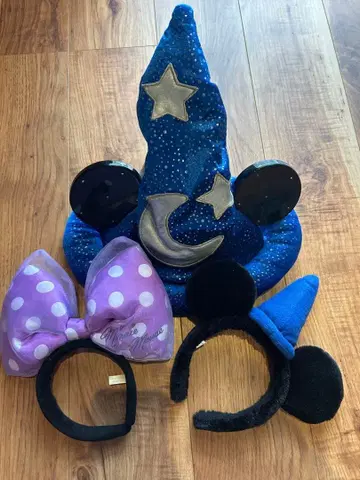 미키마우스 귀 포함 머리띠 세트