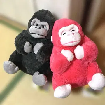 우호우호 고릴라의 고리군! 함께 웃호호 봉제 인형 블랙 핑크