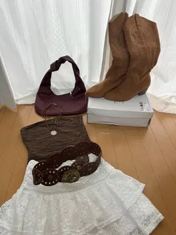 카우보이걸 코스프레 일체형 세트