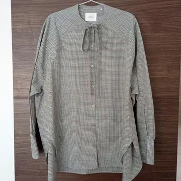 OHGA 체크 무늬 긴팔 셔츠