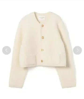 새상품급 MACPHEE 아이보리 무스탕 크루넥 가디건