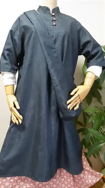 기모노 리메이크 본고장 오시마 명주 롱 튜닉 원숄더 백