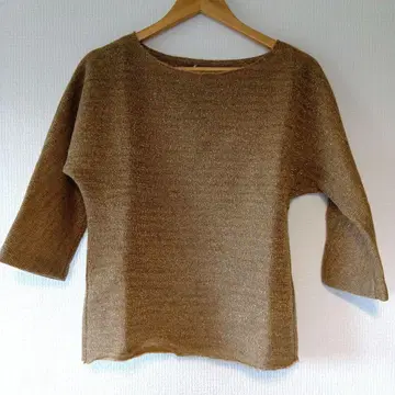 그린 라벨 릴랙싱 골드 오부 소매 니트 (퍼 파일 이데아)