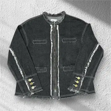 새상품급 Bonum 보눔 노카라 데님 집업 자켓 G자켓