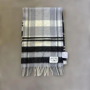 캐시미어 블렌드 그레이 계열 체크 머플러