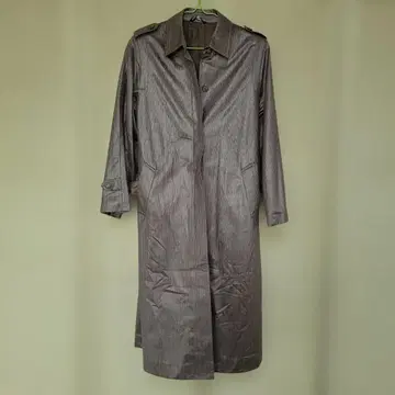 스트라이프 그레이 트렌치코트