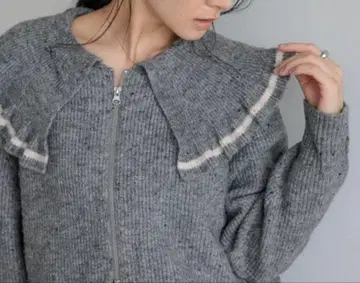 프릴 ZIP 가디건 로리즈팜 미사용 새상품 이번 시즌 신상