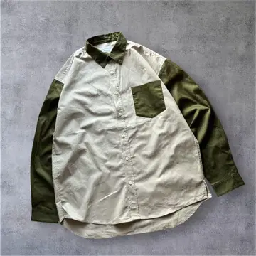 엠파이어 긴팔 셔츠 남성용 면 100% 바이컬러 F 사이즈