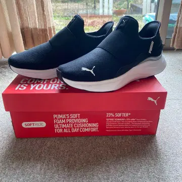 PUMA SOFTRIDE 슬립온 블랙 [새상품급]