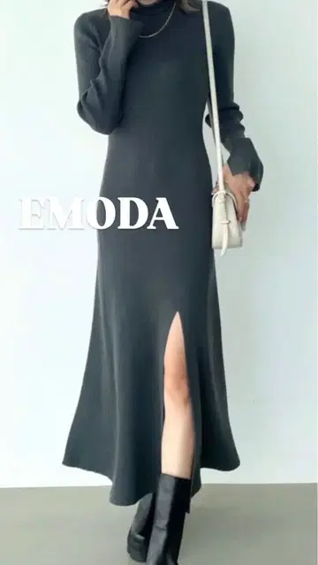 EMODA/니트 원피스/슬릿