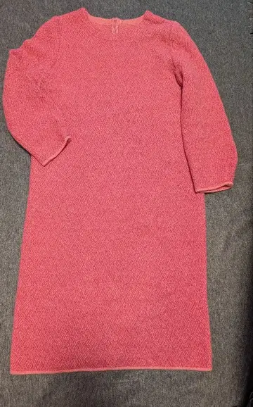 핑크 긴팔 니트 원피스