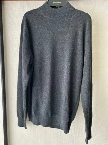 UNIQLO [ 캐시미어 모크넥 스웨터 ] M 다크 그레이