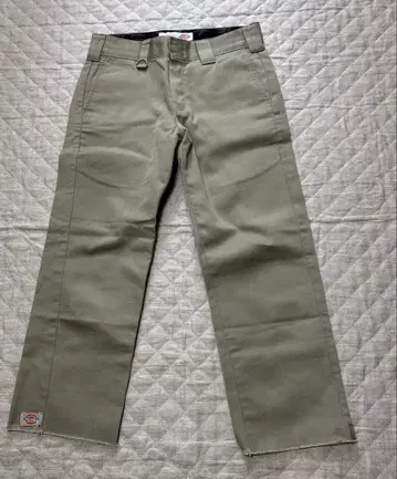 카키 워크 팬츠 프론트 루프 포함