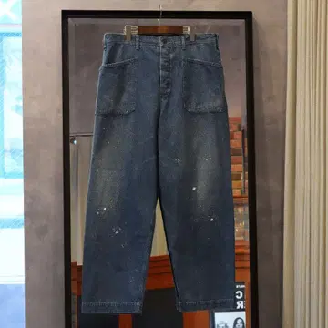 24AW AUBERGE MAGGIO 페인트 데님 팬츠 사이즈 40