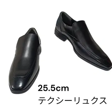 [ 미사용 ] 테크시 럭스 비즈니스 슈즈 블랙 25.5cm