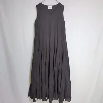 유나이티드 애로우즈 슬리브리스 원피스 롱 V넥 36 블랙