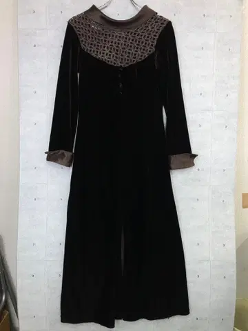 휘황찬란 의상 중화 구제 의류 오리엔탈 모드 앤티크풍 벨로아 롱 원피스