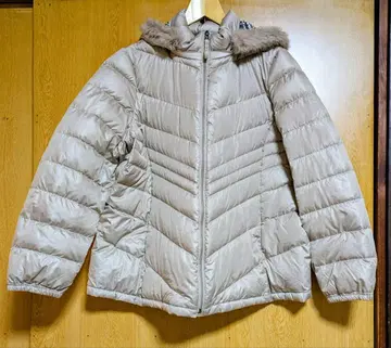 베이지 다운 자켓 3L 사이즈