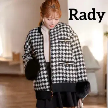 Rady 하운드투스 자켓 FREE 퍼 소매 블루종 점퍼 블랙 화이트