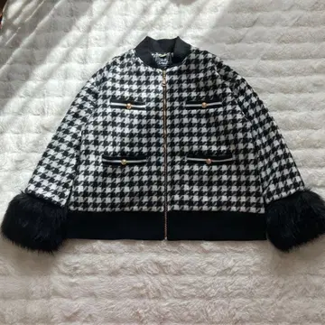 Rady 하운드투스 자켓 FREE 퍼 소매 블루종 점퍼 블랙 화이트