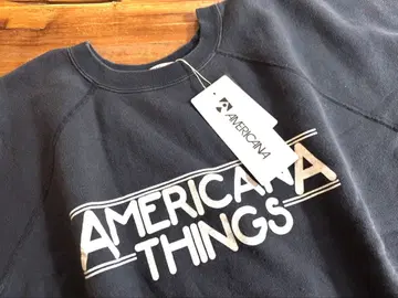 AMERICANA*60s vintage 래글런 맨투맨 트레이닝복 흑먹색