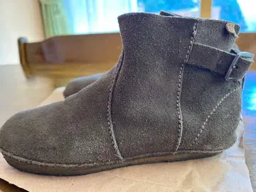 브라운 스웨이드 앵클부츠