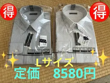 긴팔 와이셔츠 2장 세트 L