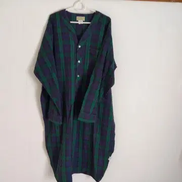 80s L.L.Bean 체크 무늬 플란넬 롱 파자마