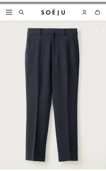 SOEJU 소주 울라이크 센터 프레스 팬츠 S 네이비