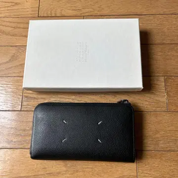 블랙 가죽 장지갑