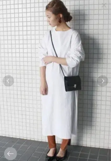 CHAMPION x SLOBE 별주 롱 슬리브 롱 원피스