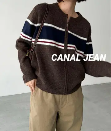 CANAL JEAN El mar 라인 ZIP 니트 가디건