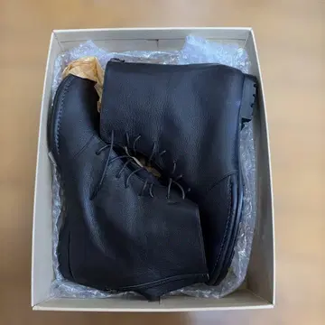 요건 레일 미사용 염소 가죽 레이스업 부츠 24cm