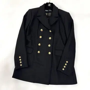 ZARA MANTECO 나폴레옹 코트 더블 브레스트 골드 버튼 XL