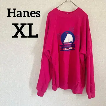 새상품급 Hanes XL 헤인즈 위스콘신 핑크 트레이닝복 속기모