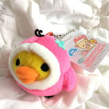 키이로이토리 코리락쿠마의 딸기 마스코트 봉제 인형 리락쿠마