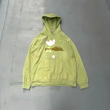 90s Freshjive USA제 닭 래글런 풀오버 후드티