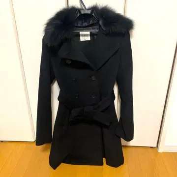 P&D 퍼 더블 버튼 코트