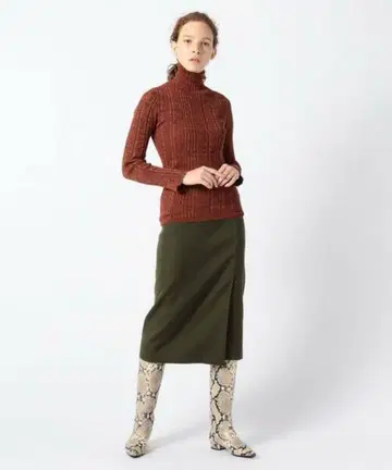 TOMORROWLAND 더블 크로스 사이드 슬릿 스커트