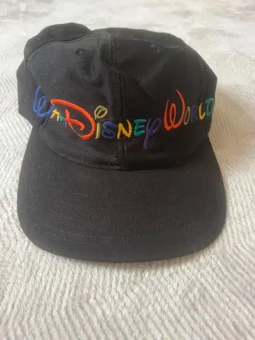 디즈니 월드 자수 캡 블랙