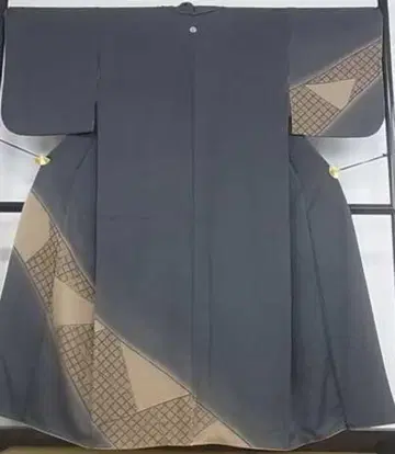 기모노 호몬기 이중 기모노 순수 실크