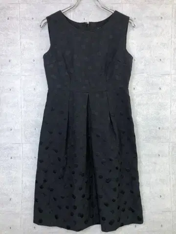 TALBOTS 레트로 트레디셔널 구제 의류 도트 자카드 슬리브리스 원피스