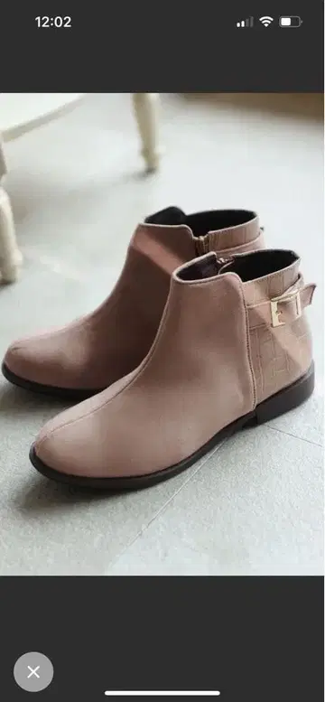 VIVIAN 경량 밑창 & 로우힐 벨티드 부츠! 그레이지, 23.5cm