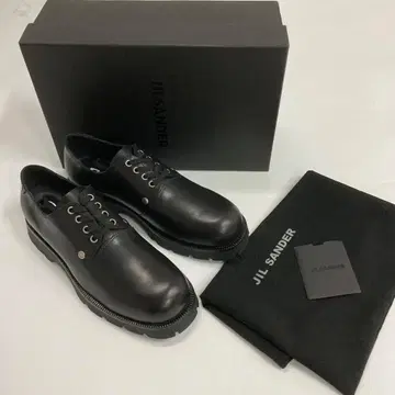 질 샌더 블랙 가죽 신발