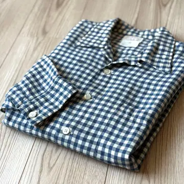 1950s Viyella 깅엄 체크 오픈 카라 셔츠 L 60s