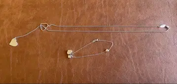 FURLA 실버 하트형 목걸이 & 팔찌