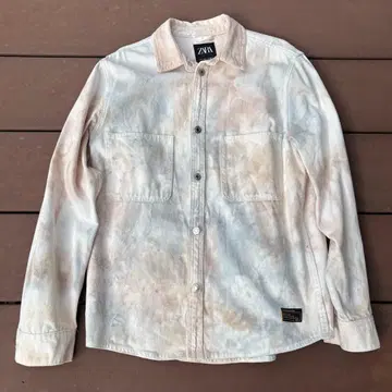 ZARA 데님 자켓 데님 셔츠 타이다이 패턴 염색 자켓 S 사이즈