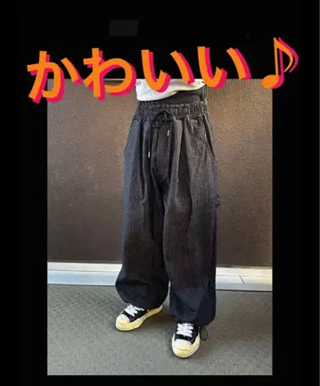 [ 새상품급 ] 귀여운 owelty 스트라이프 와이드 팬츠